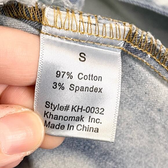 Lady Soulshine Bleach Splattered Good Vibes Only Rainbow Denim Jacket Small NWT - Picture 11 of 11